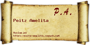 Peitz Amelita névjegykártya